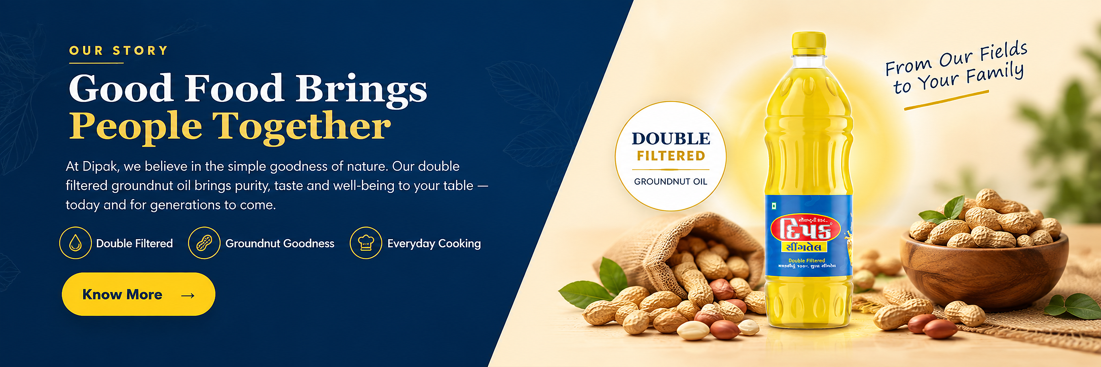 Dipak Groundnut Oil story banner