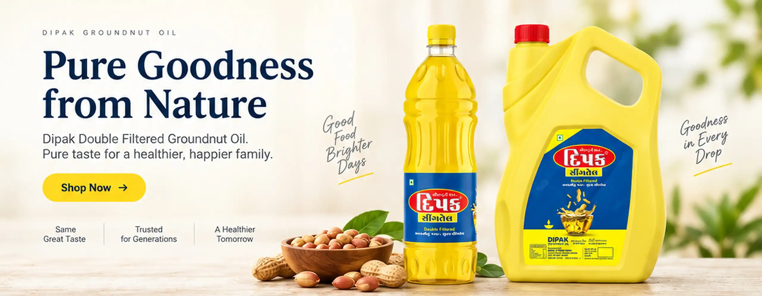 Dipak Groundnut Oil hero banner