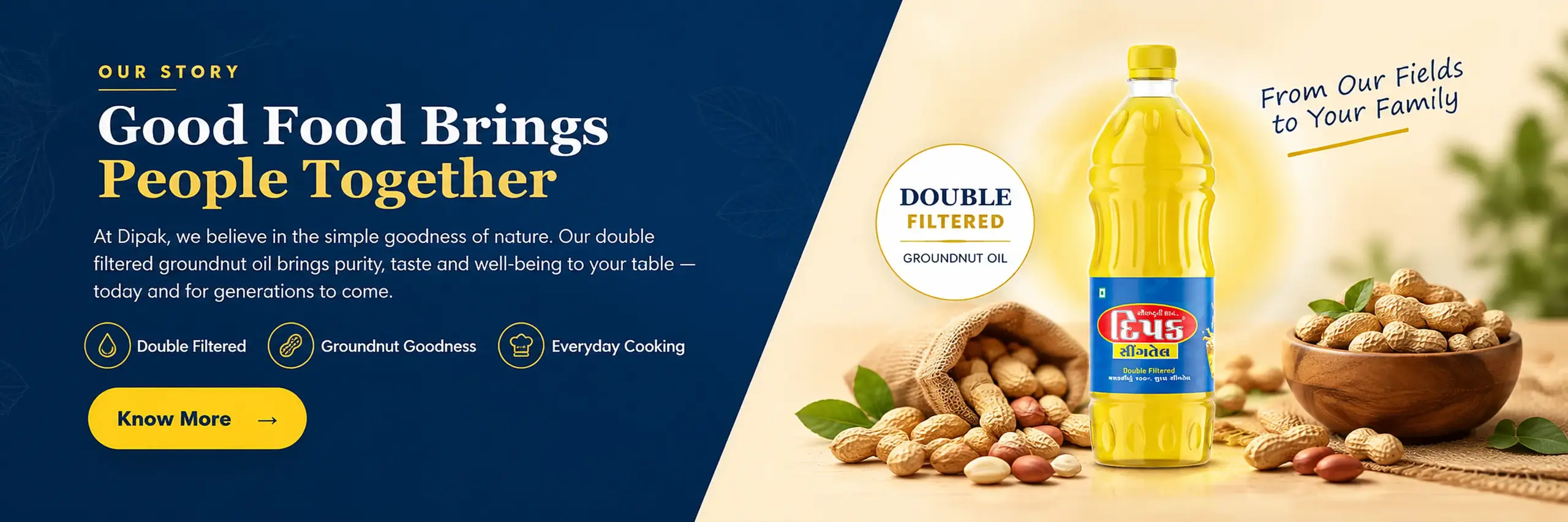 Dipak Groundnut Oil story banner